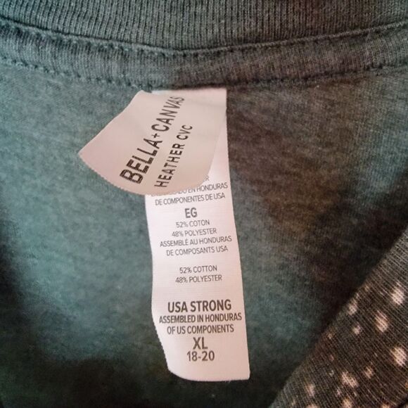 Bella Canvas Kids "Fancy Like" Graphic Tee Dark Green - Size Youth XL (18/20) - Picture 4 of 4